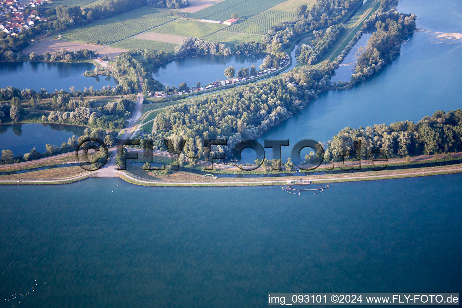 Fort-Louis dans le département Bas Rhin, France hors des airs