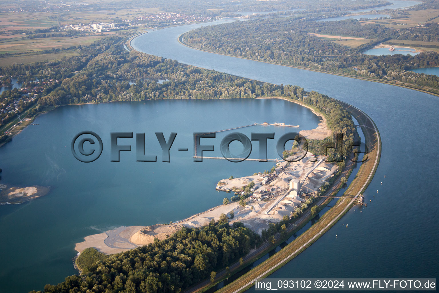 Fort-Louis dans le département Bas Rhin, France vue d'en haut