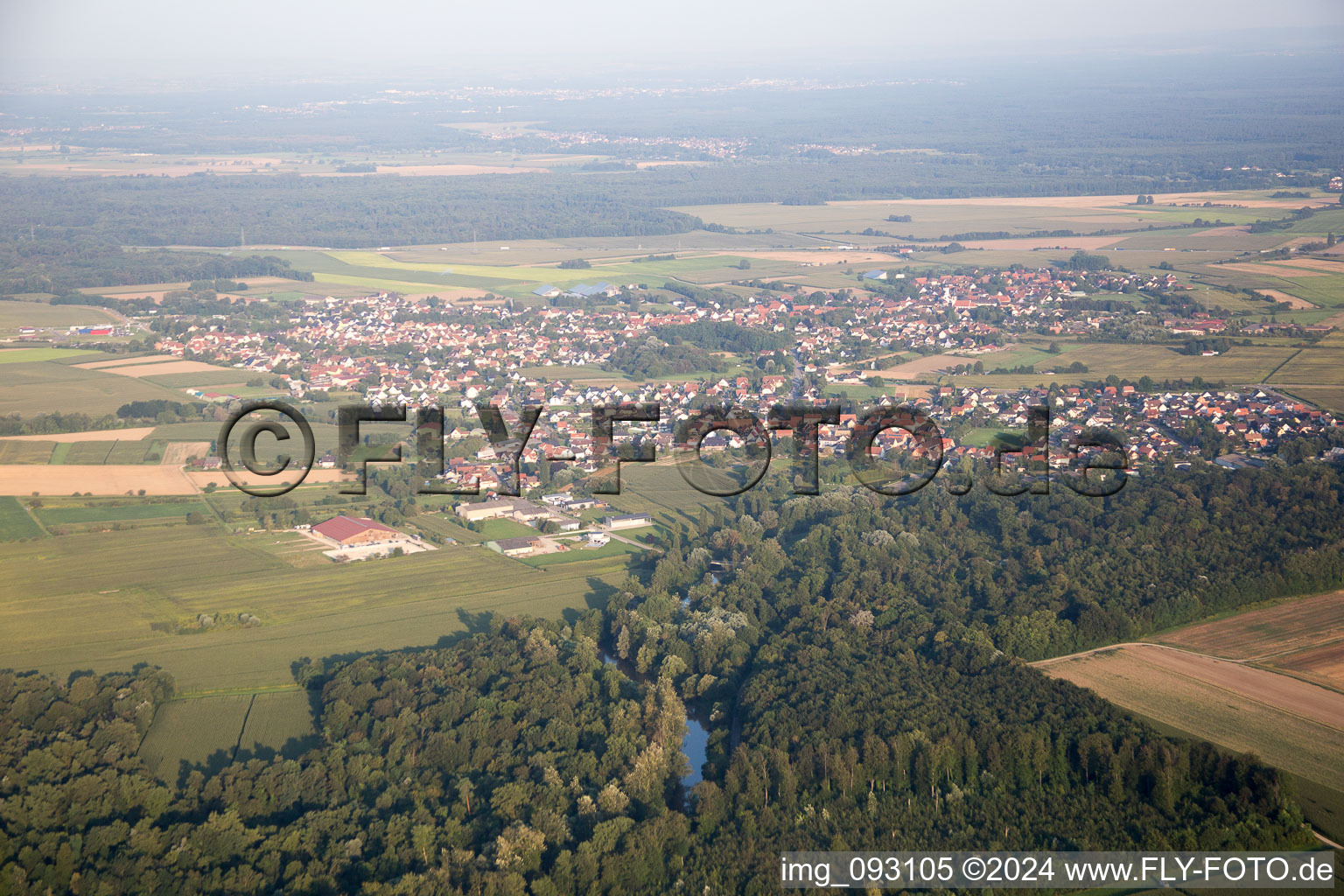 Vue oblique de Stattmatten dans le département Bas Rhin, France