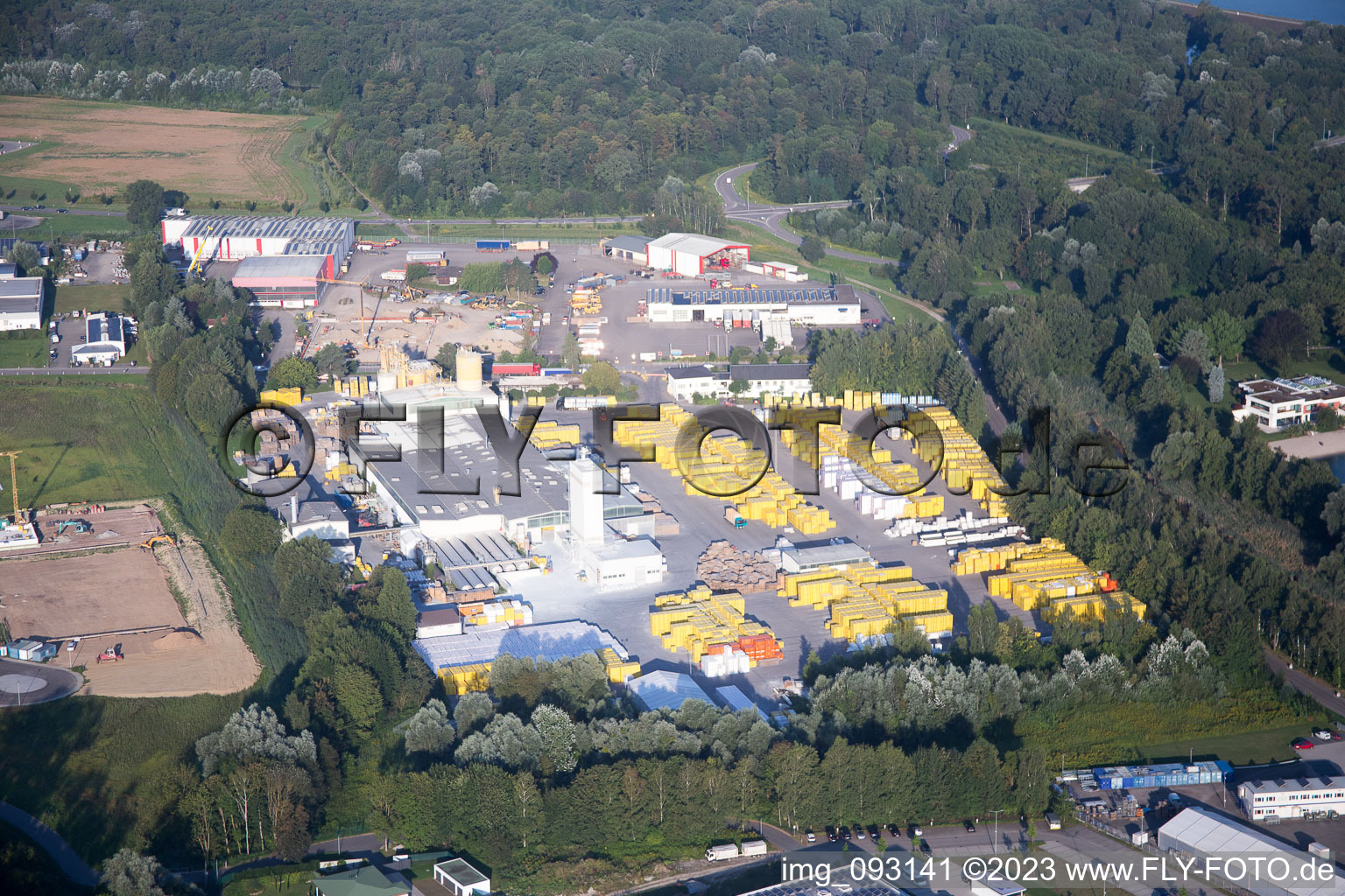 Quartier Freistett in Rheinau dans le département Bade-Wurtemberg, Allemagne vue du ciel