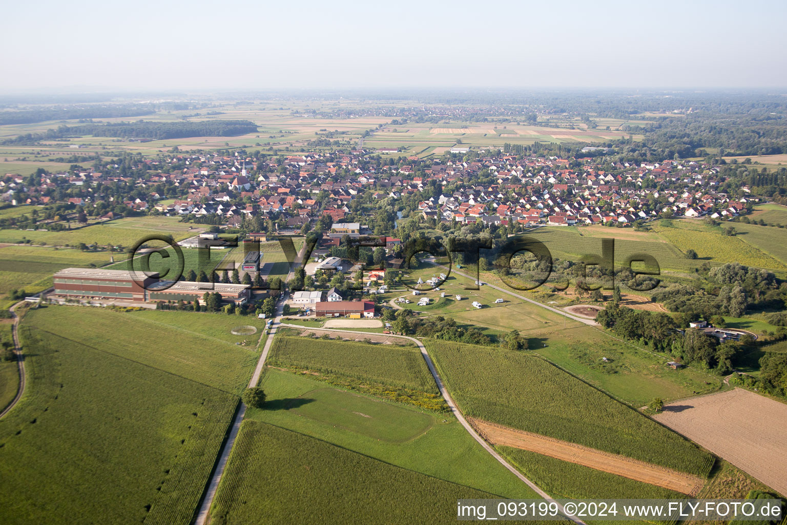 Vue aérienne de Meißenheim dans le département Bade-Wurtemberg, Allemagne