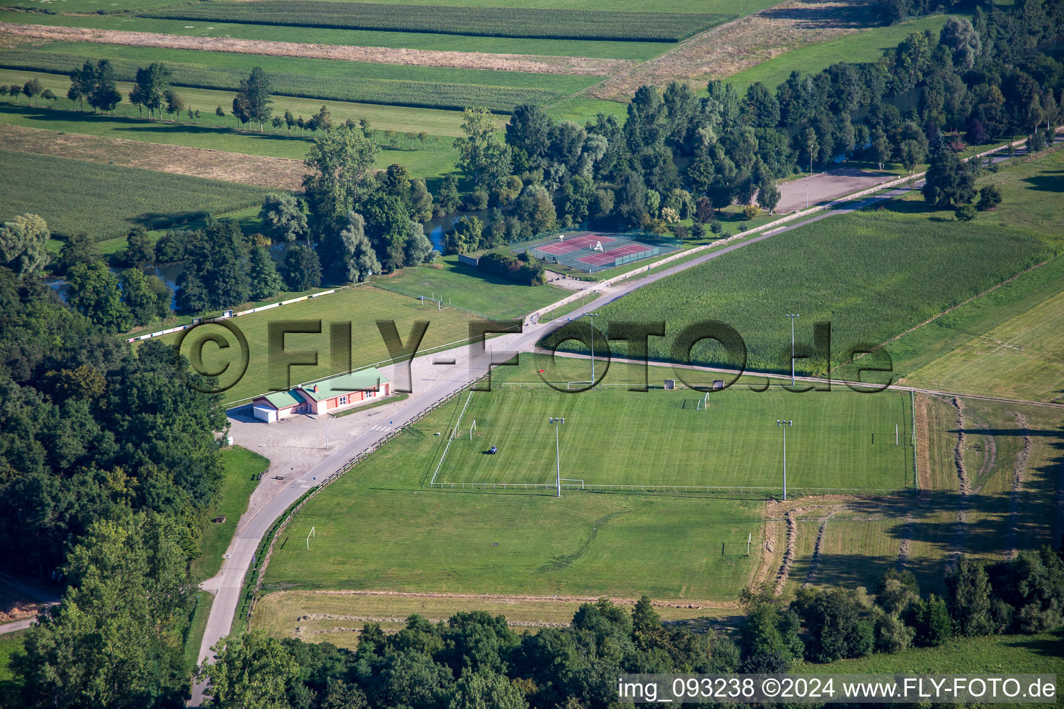 Vue aérienne de États-Unis Huttenheim à Huttenheim dans le département Bas Rhin, France