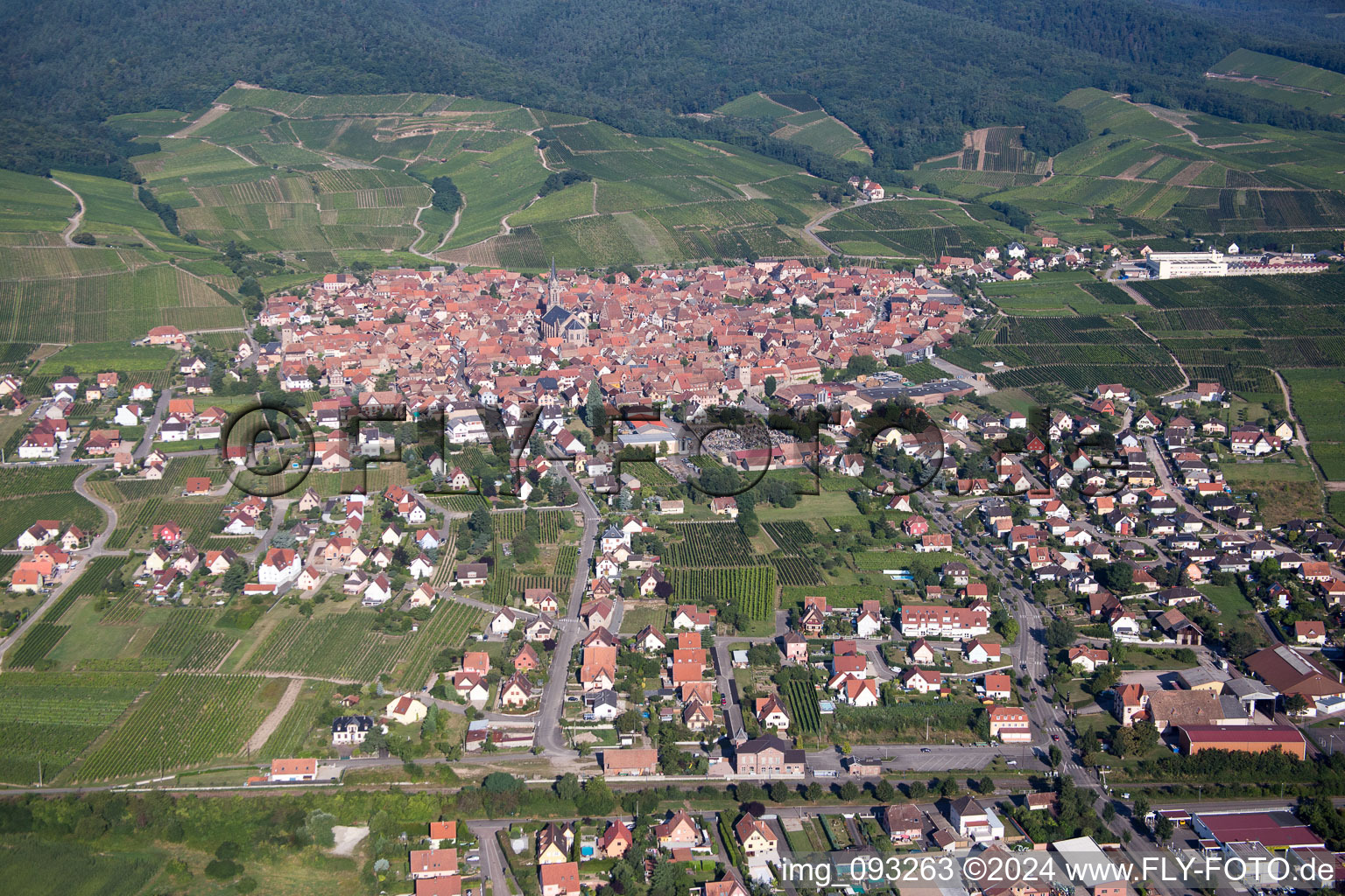 Photographie aérienne de Vue sur le village à Dalhunden dans le département Bas Rhin, France