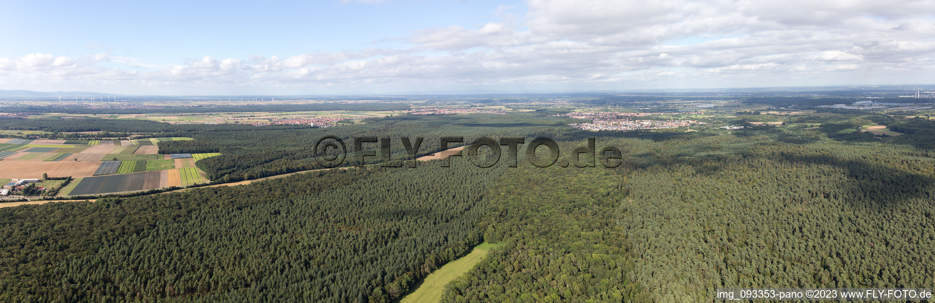 Vue aérienne de Panorama à Kandel dans le département Rhénanie-Palatinat, Allemagne