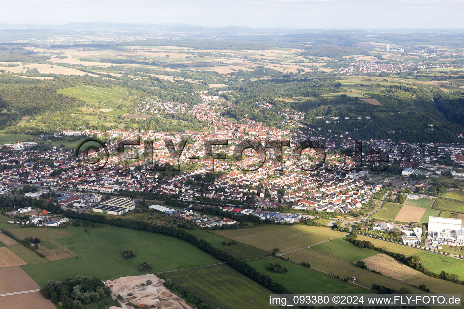 Enregistrement par drone de Weingarten dans le département Bade-Wurtemberg, Allemagne