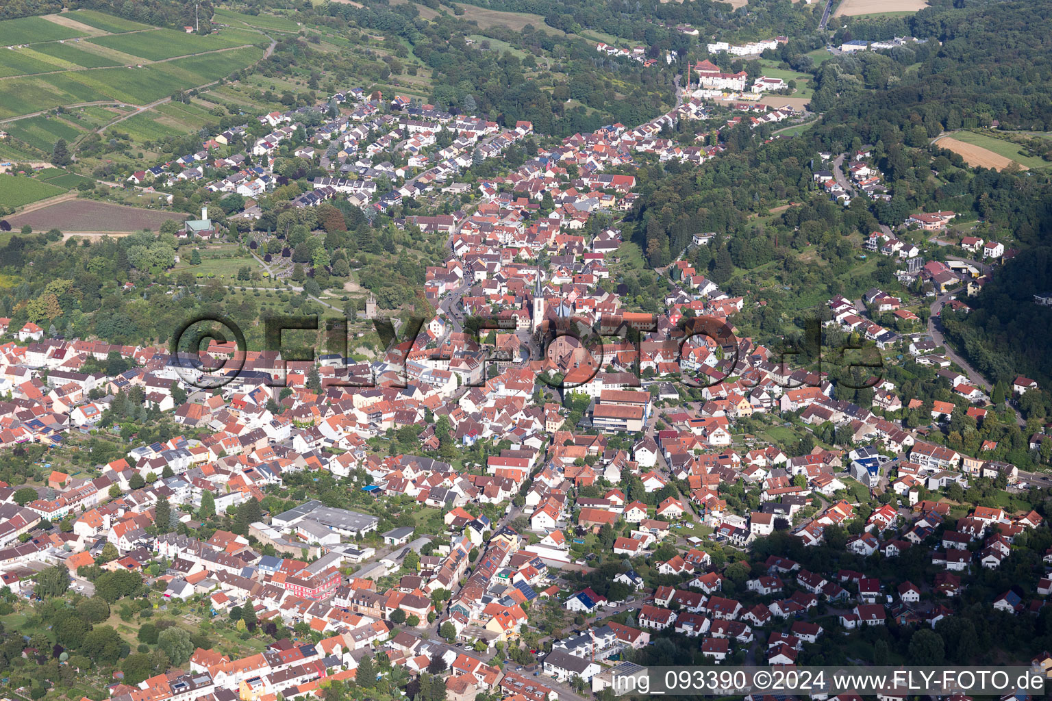 Vue aérienne de Weingarten dans le département Bade-Wurtemberg, Allemagne