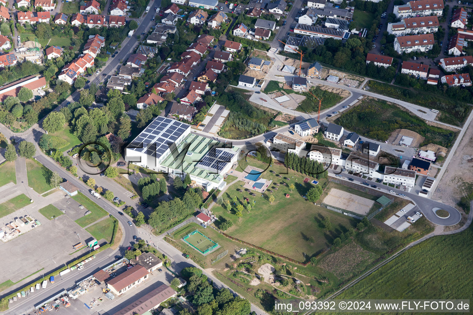 Vue oblique de Weingarten dans le département Bade-Wurtemberg, Allemagne