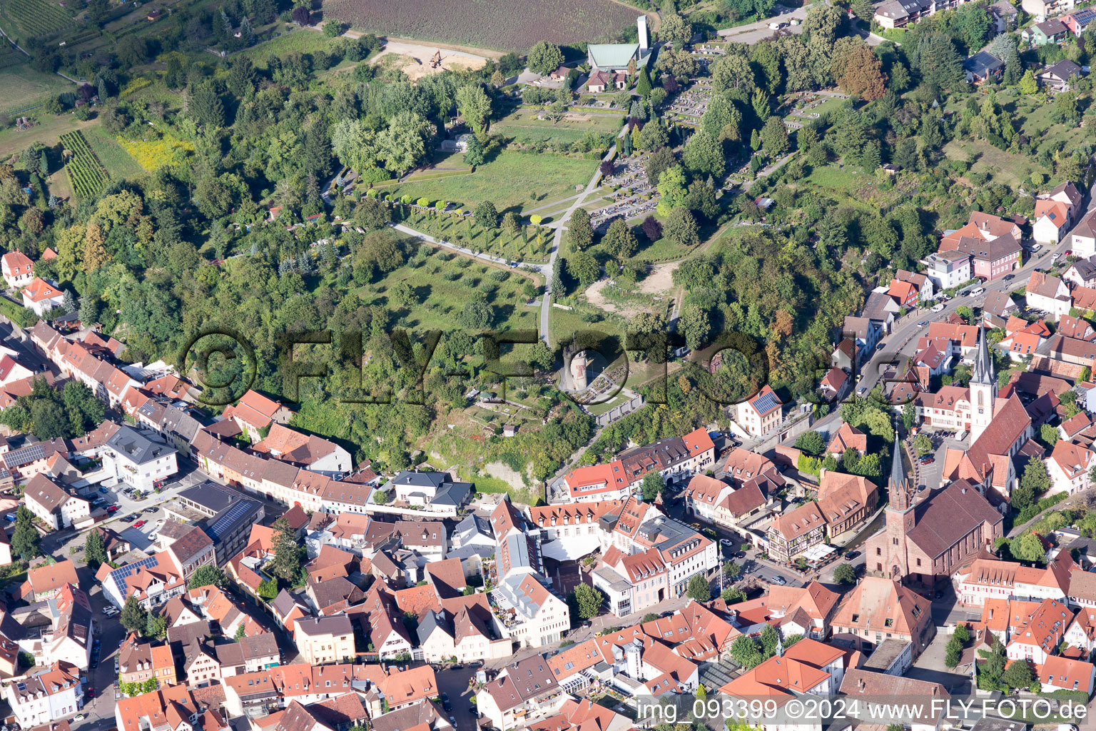 Vue d'oiseau de Weingarten dans le département Bade-Wurtemberg, Allemagne