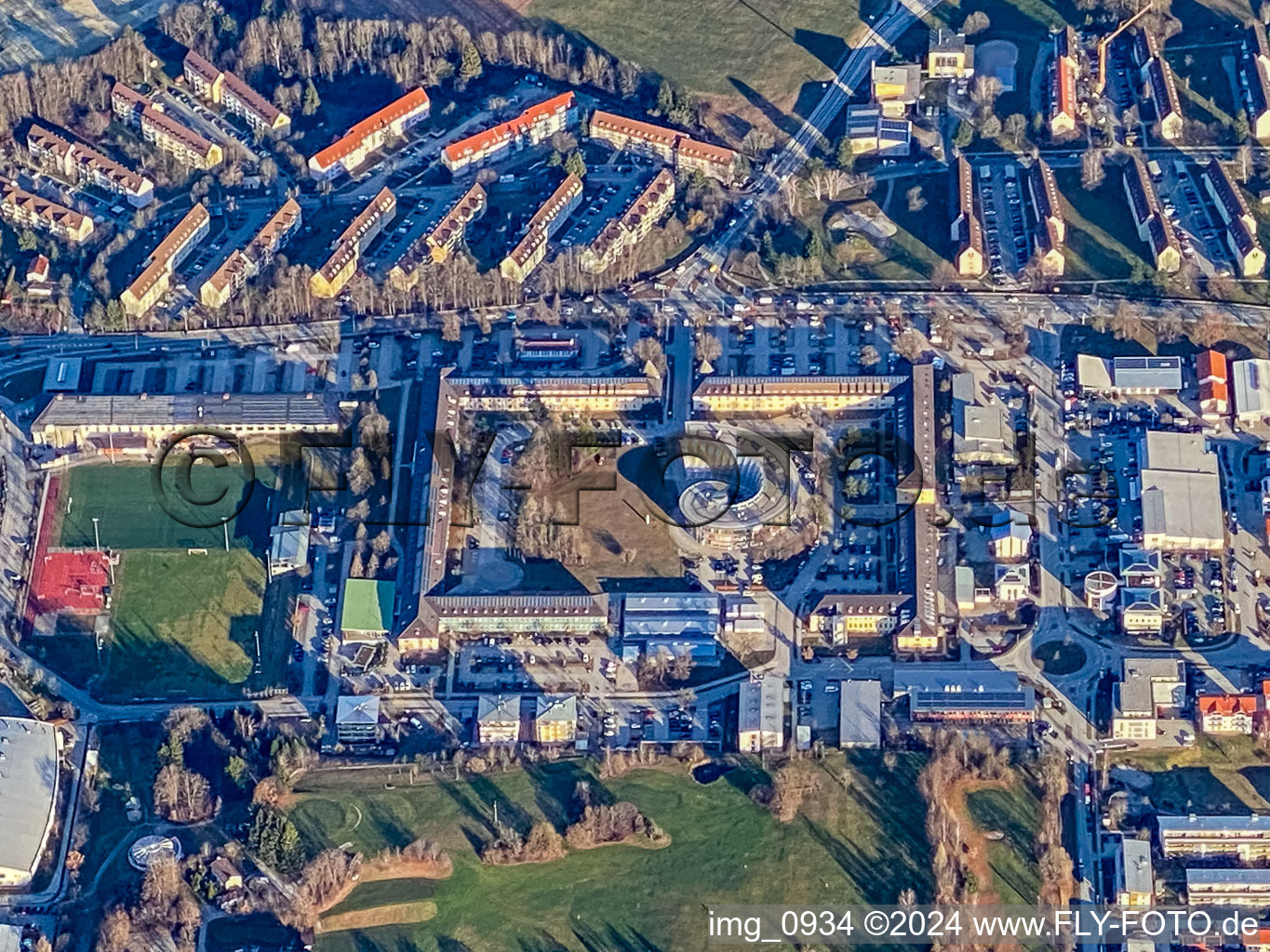 Vue aérienne de Centre d'escalade DAV, Prof.-Max-Lange-Platz à Bad Tölz dans le département Bavière, Allemagne