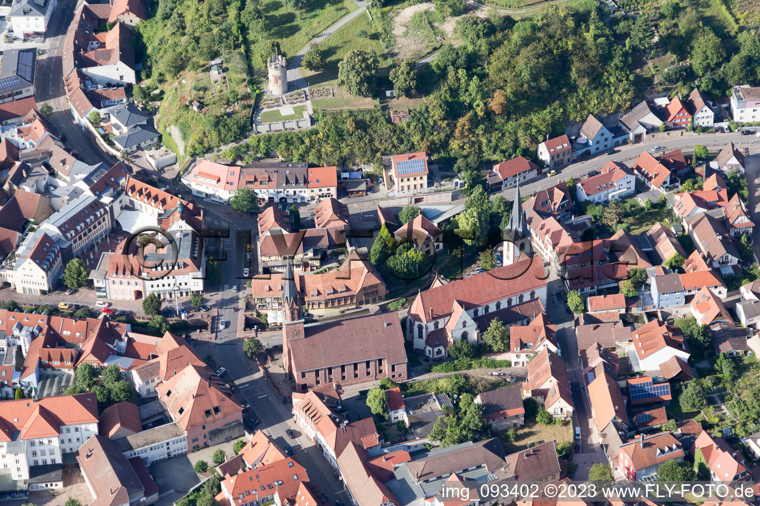 Enregistrement par drone de Weingarten dans le département Bade-Wurtemberg, Allemagne