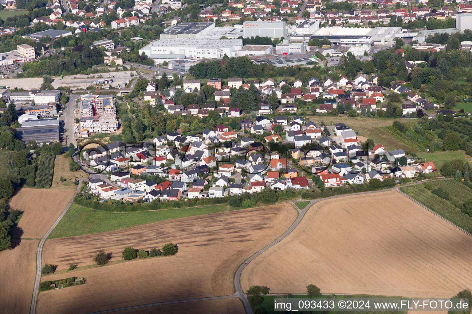 Vue aérienne de Wilhelm Maybachstr à Bretten dans le département Bade-Wurtemberg, Allemagne