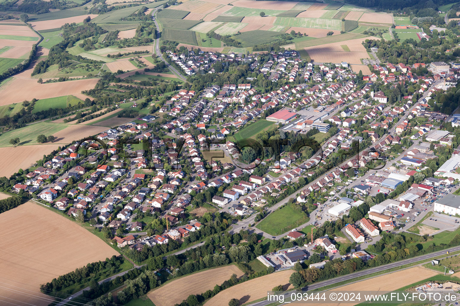 Vue aérienne de Knittlingen dans le département Bade-Wurtemberg, Allemagne