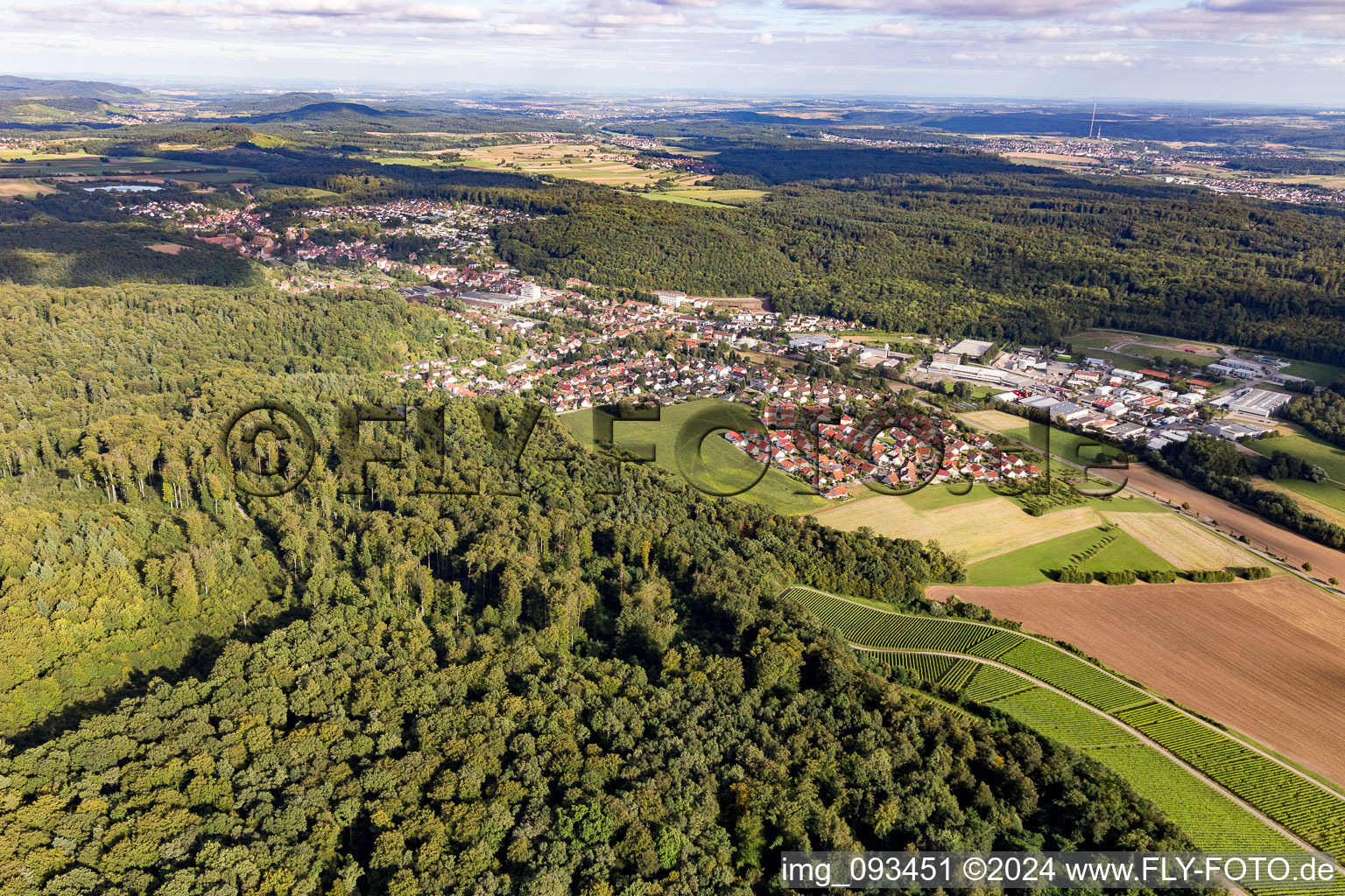 Enregistrement par drone de Maulbronn dans le département Bade-Wurtemberg, Allemagne