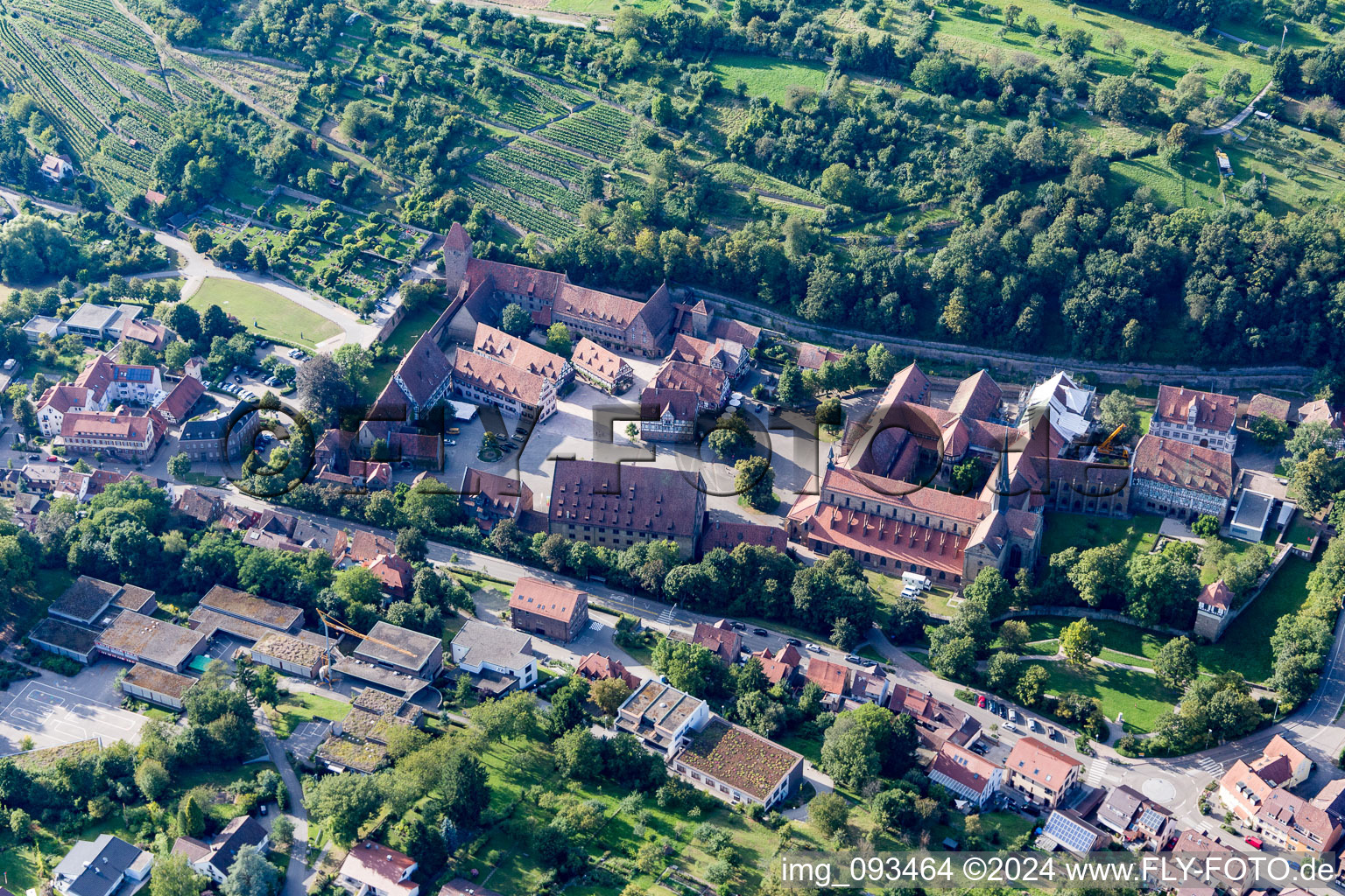 Maulbronn dans le département Bade-Wurtemberg, Allemagne vue d'en haut