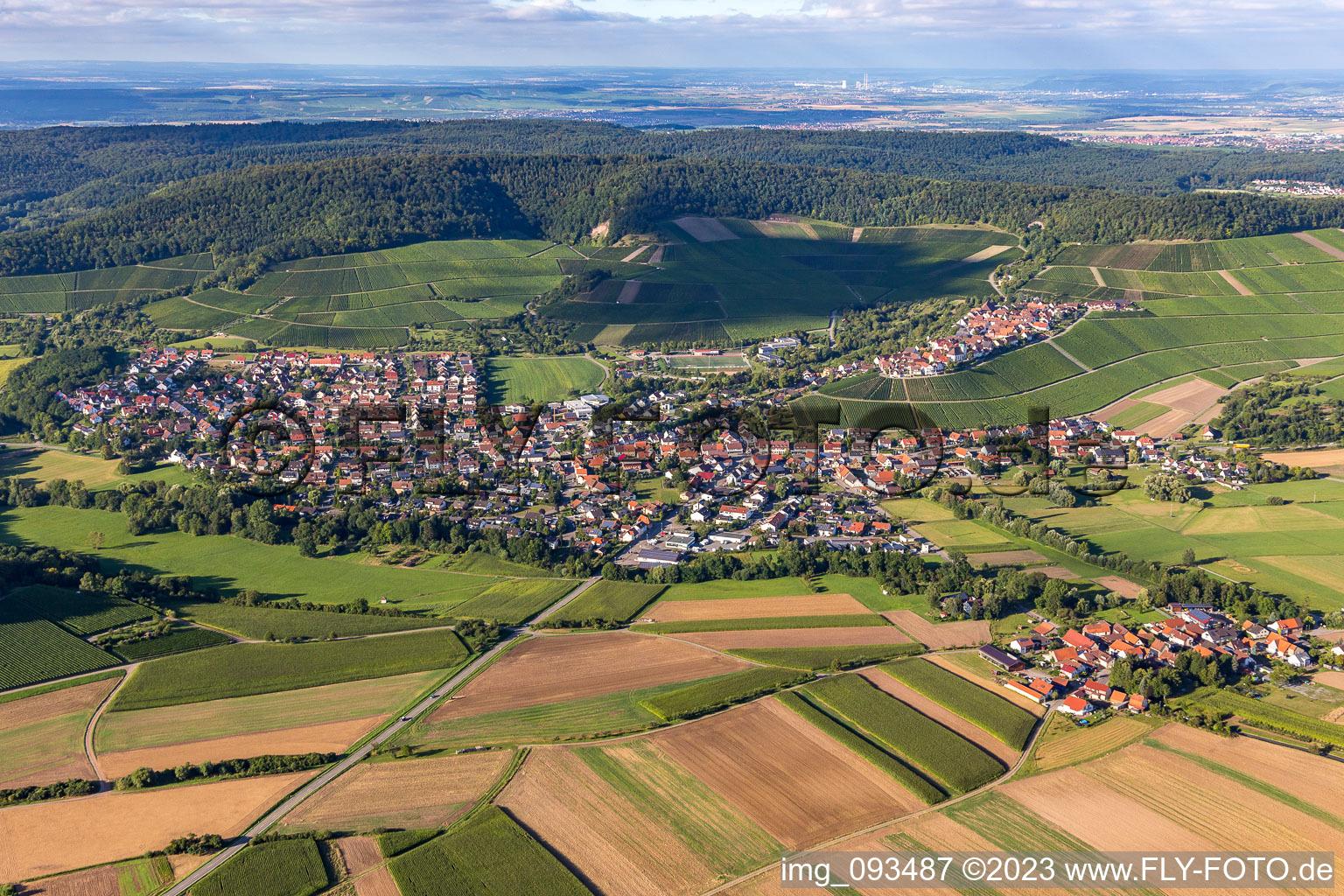 Vue aérienne de Hohenhaslach dans le département Bade-Wurtemberg, Allemagne
