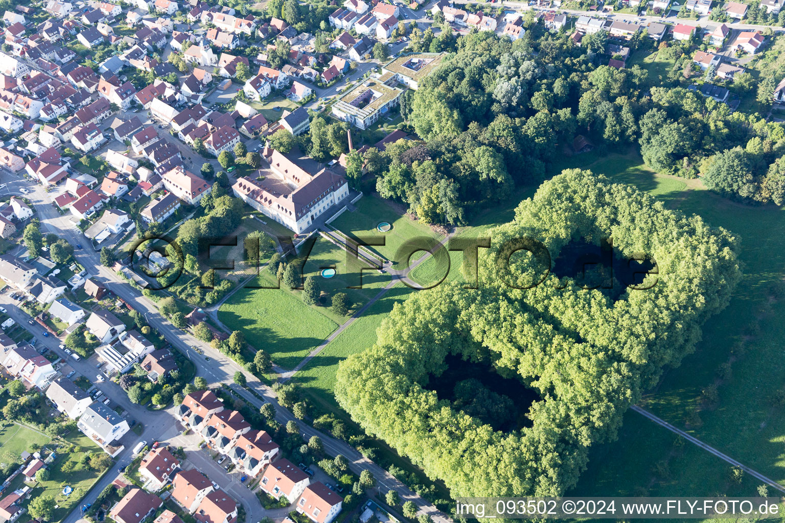 Photographie aérienne de Parc du château et château de Freidental à Freudental dans le département Bade-Wurtemberg, Allemagne