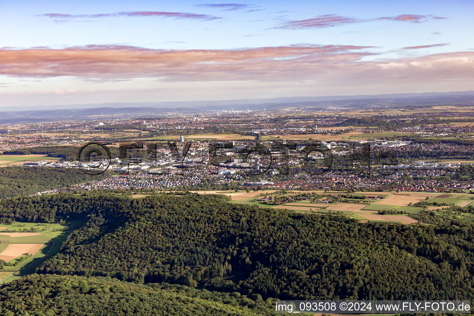 Vue aérienne de Bietigheim-Bissingen dans le département Bade-Wurtemberg, Allemagne