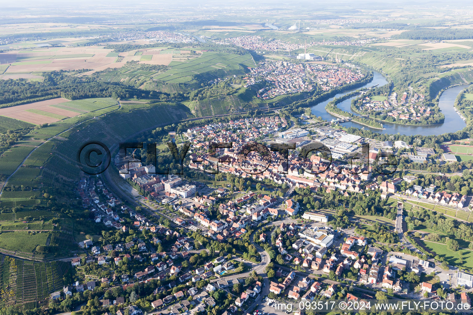 Besigheim dans le département Bade-Wurtemberg, Allemagne hors des airs