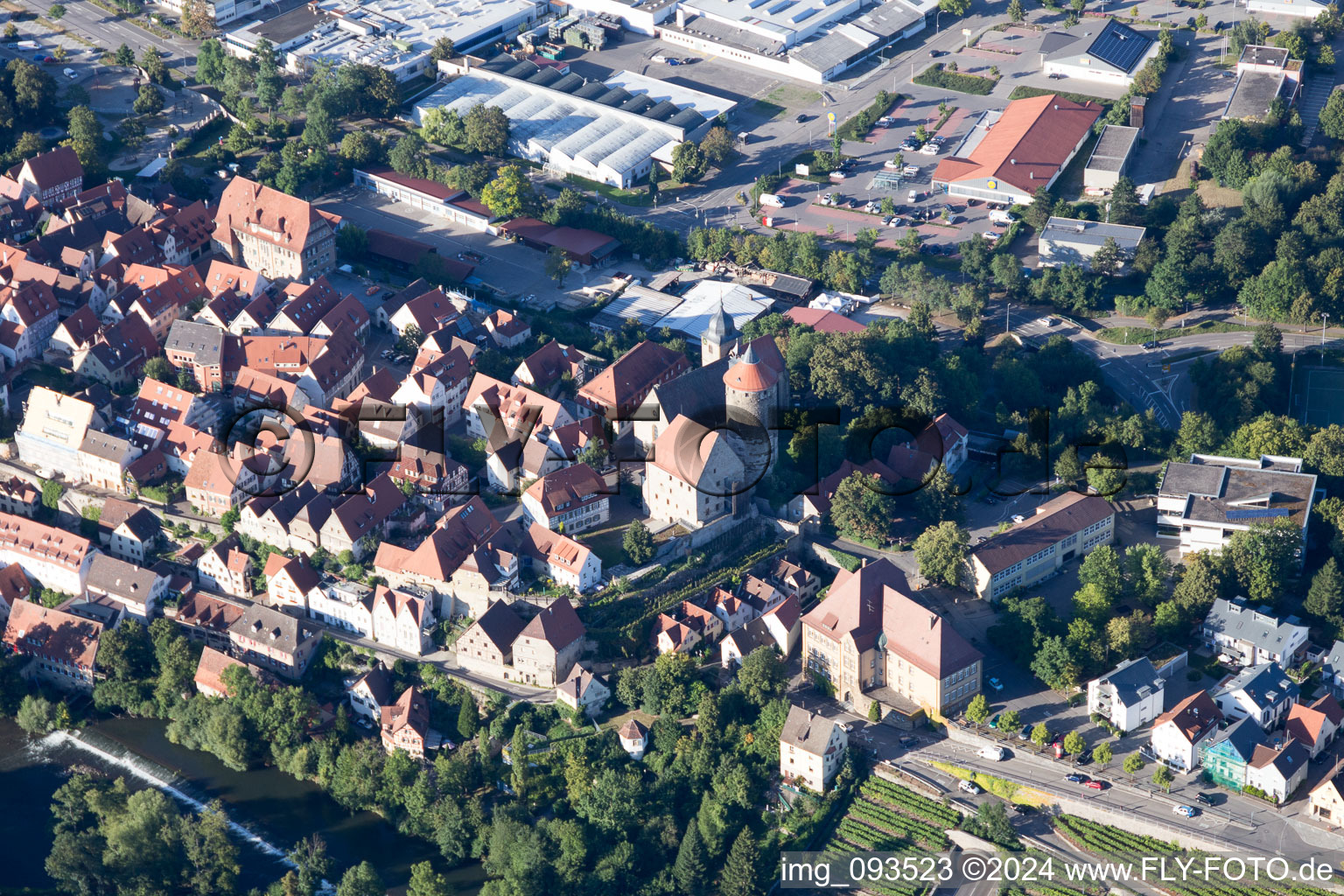 Besigheim dans le département Bade-Wurtemberg, Allemagne vue du ciel