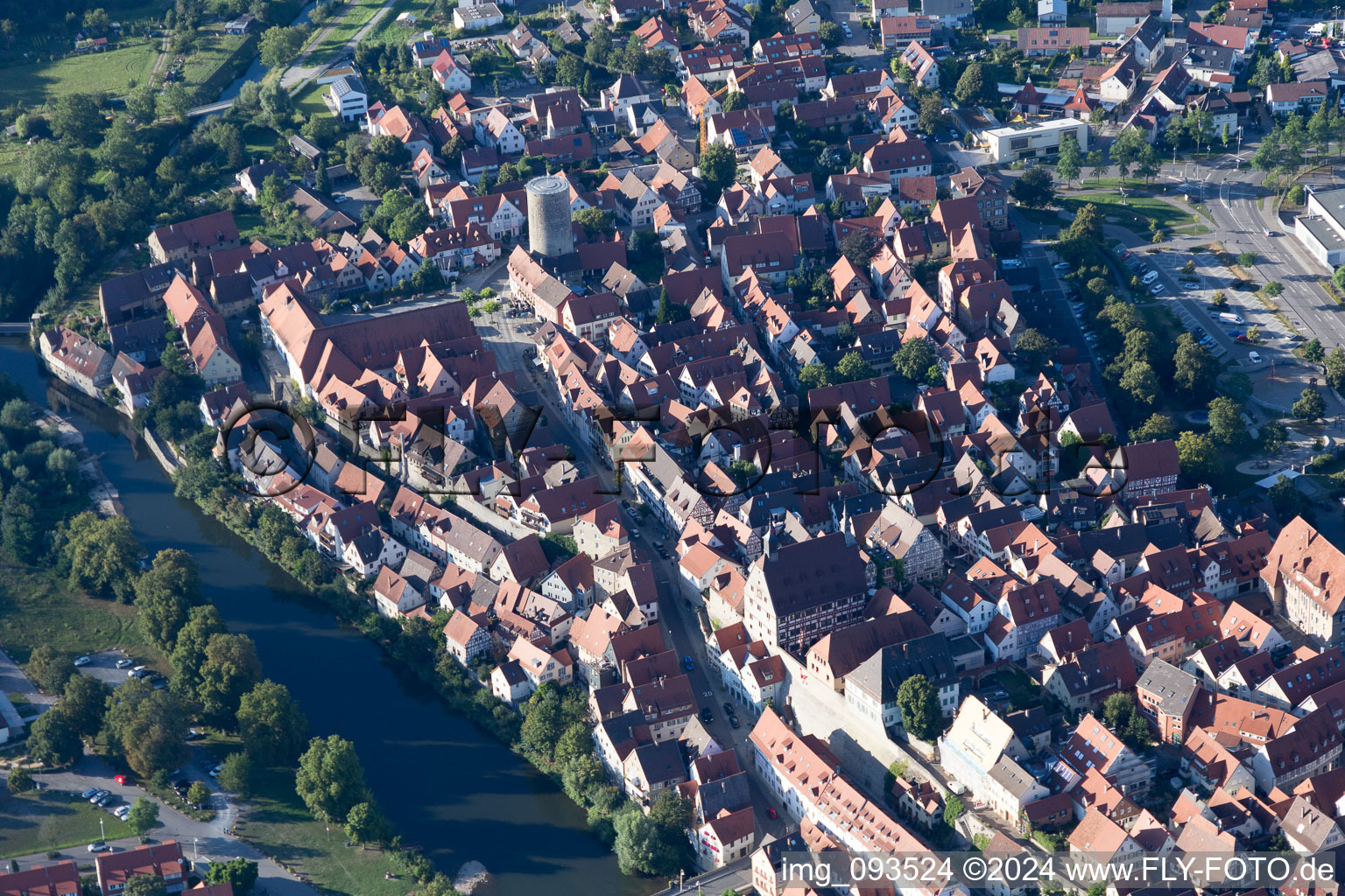 Enregistrement par drone de Besigheim dans le département Bade-Wurtemberg, Allemagne