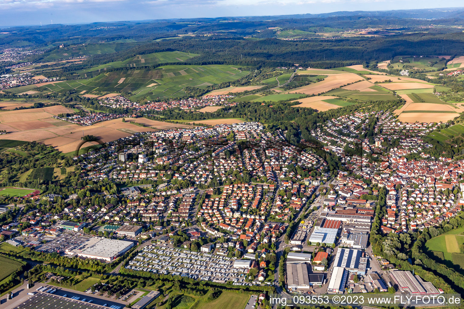 Vue aérienne de Quartier Steinheim am der Murr in Steinheim an der Murr dans le département Bade-Wurtemberg, Allemagne