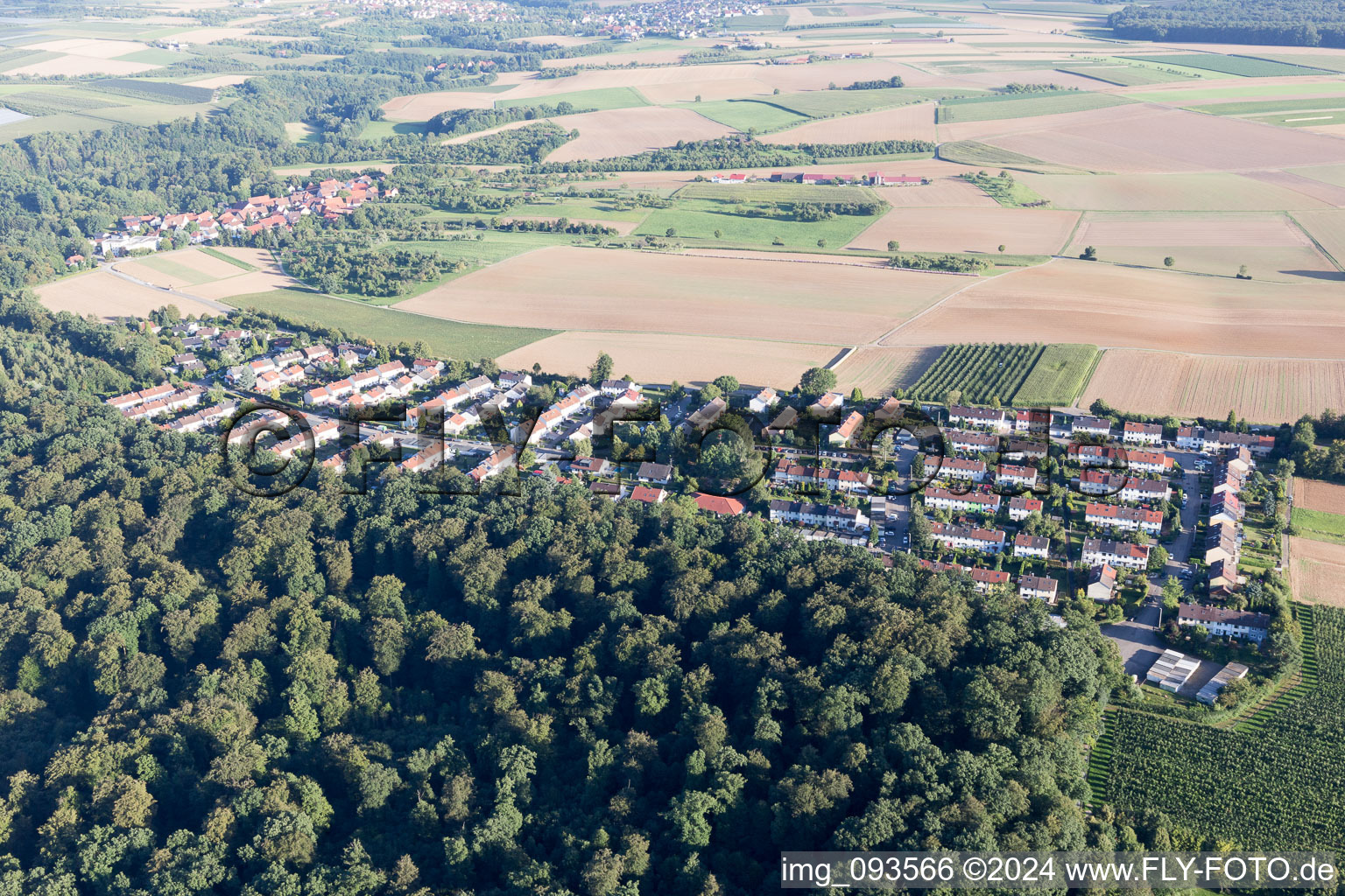 Vue aérienne de Affalterbach dans le département Bade-Wurtemberg, Allemagne