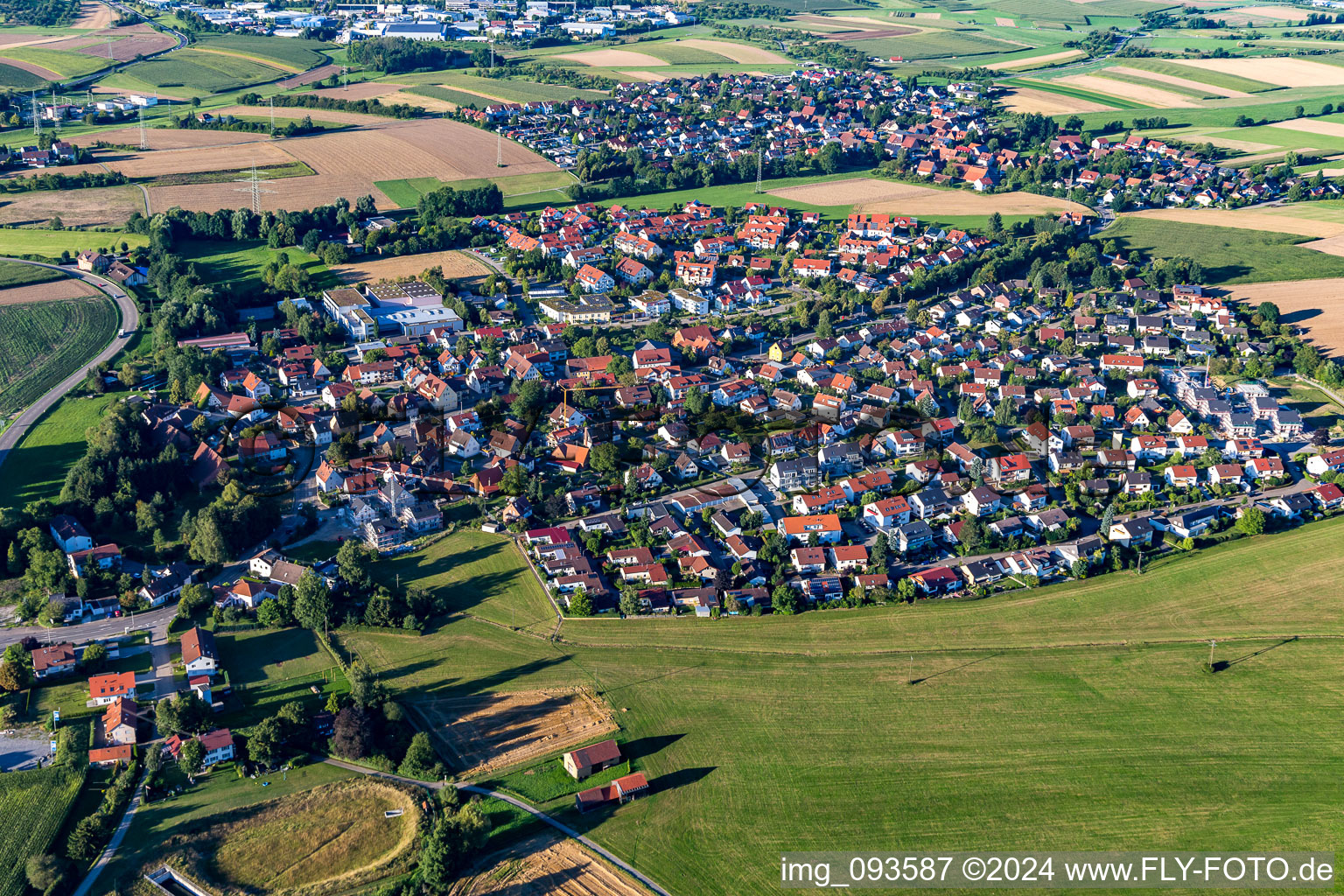 Vue aérienne de Quartier Waldrems in Backnang dans le département Bade-Wurtemberg, Allemagne