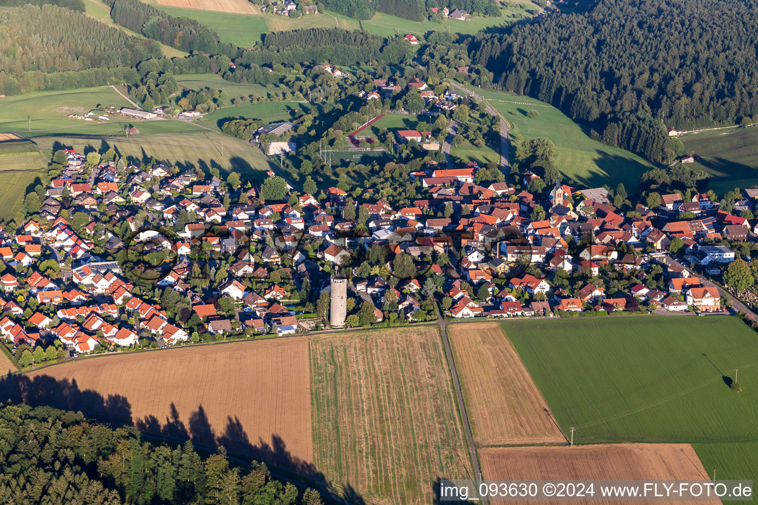 Vue aérienne de Quartier Eulenhof in Kaisersbach dans le département Bade-Wurtemberg, Allemagne