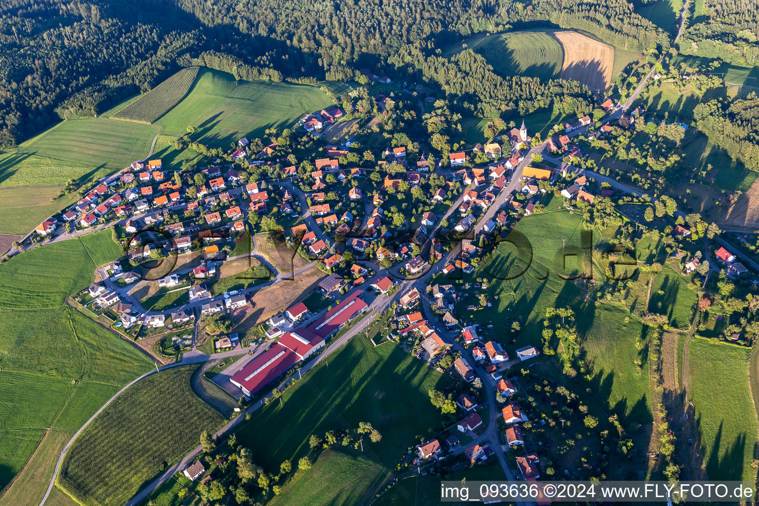 Vue aérienne de Quartier Kirchenkirnberg in Murrhardt dans le département Bade-Wurtemberg, Allemagne