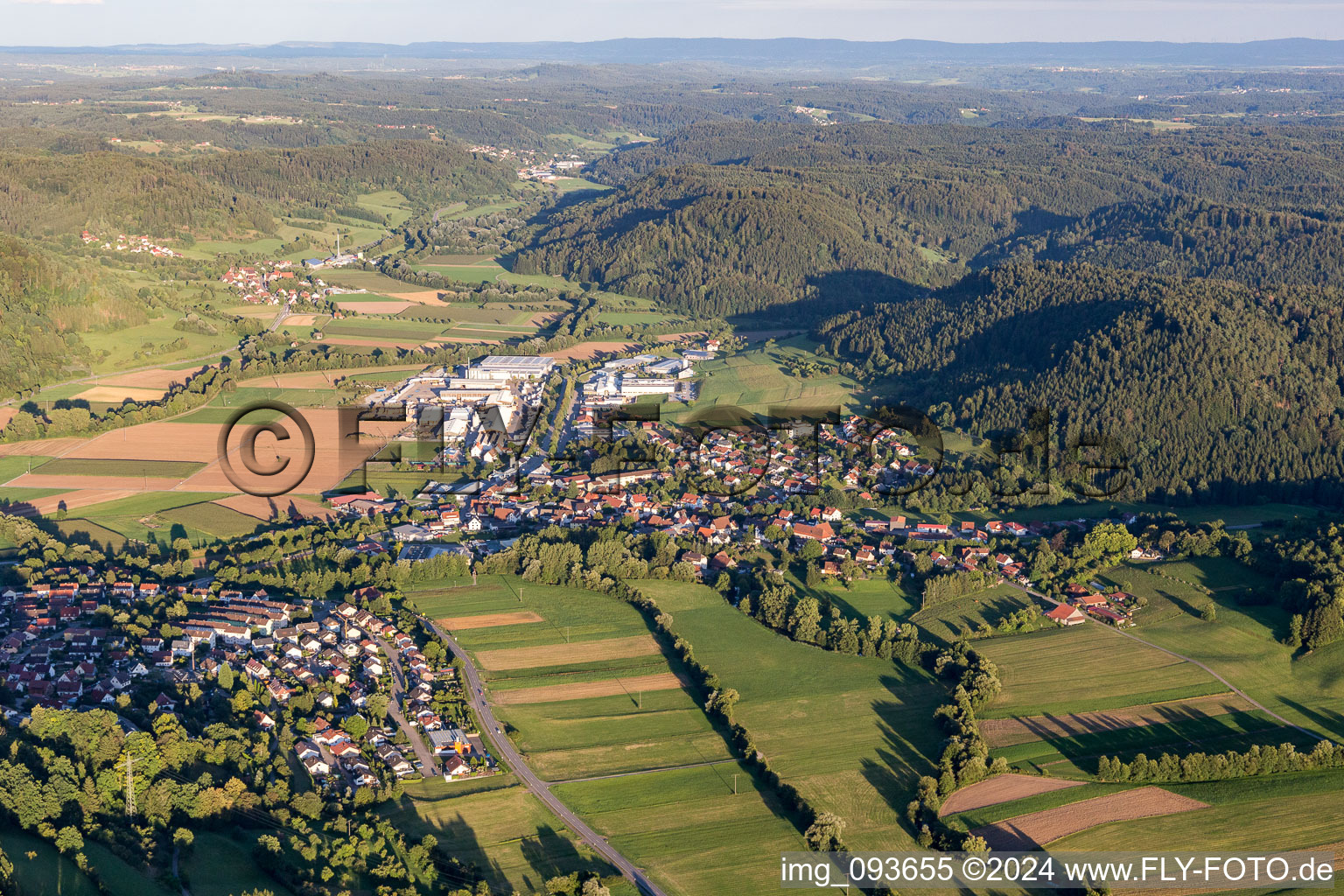 Vue aérienne de Gaildorf dans le département Bade-Wurtemberg, Allemagne