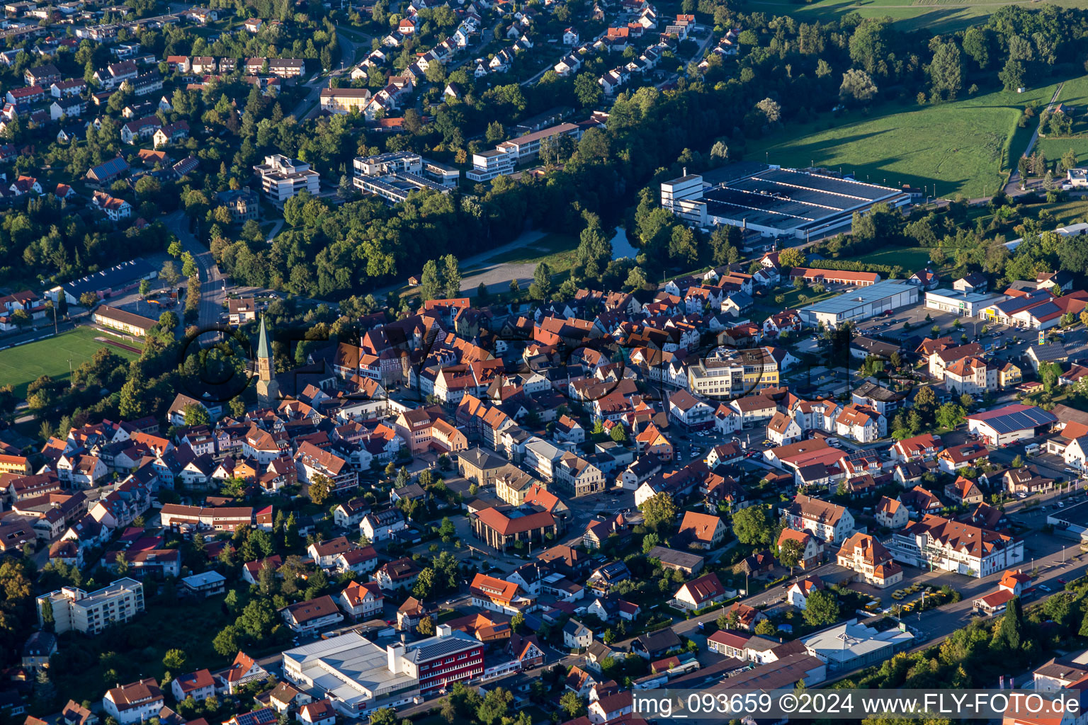 Vue aérienne de Gaildorf dans le département Bade-Wurtemberg, Allemagne