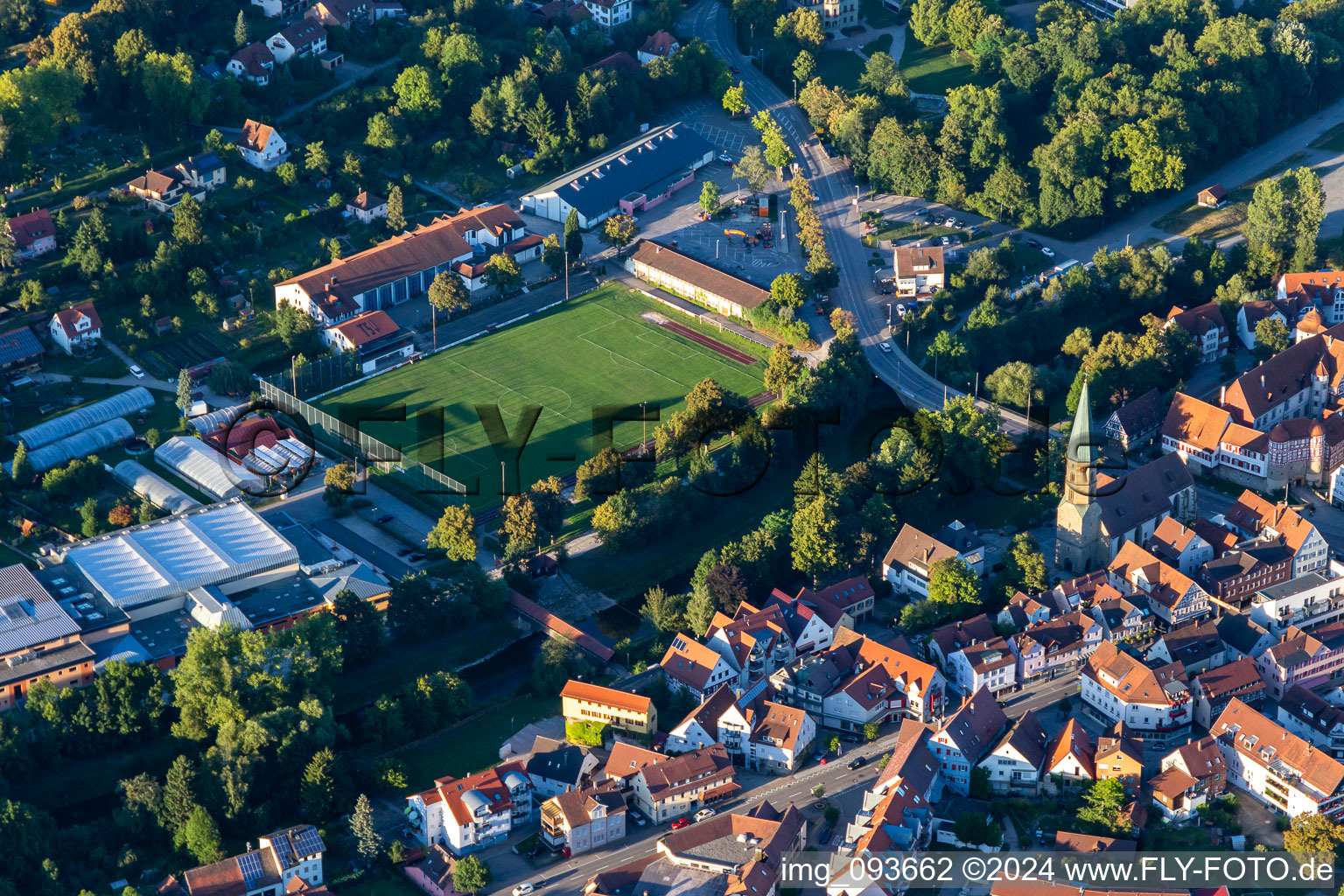 Vue aérienne de Limpurghalle à Gaildorf dans le département Bade-Wurtemberg, Allemagne