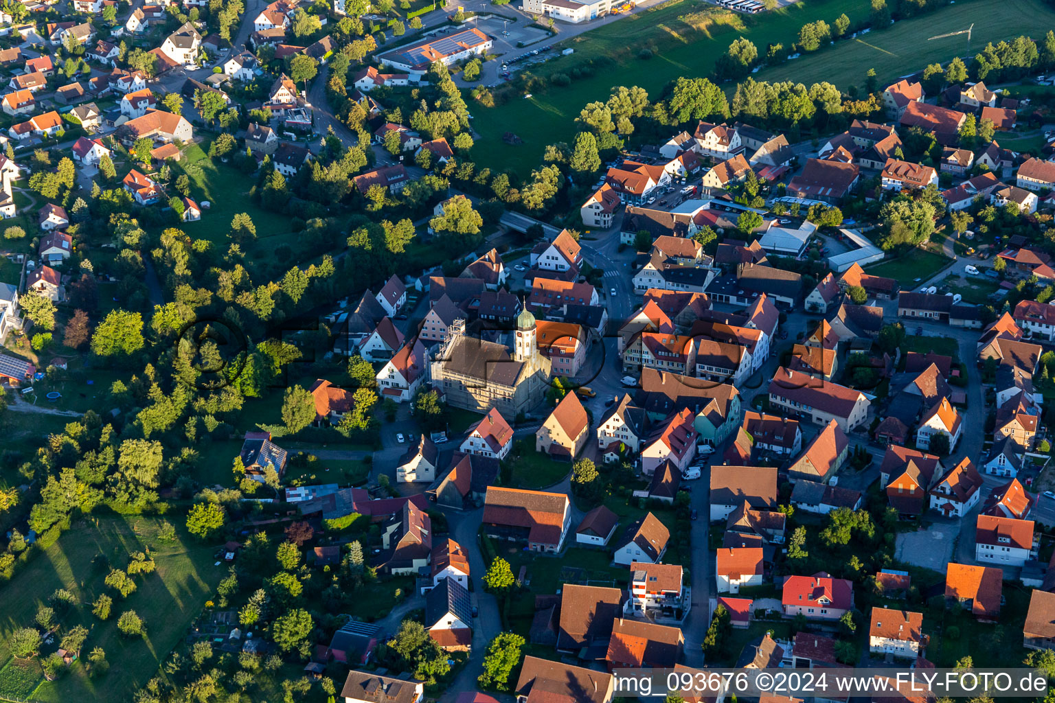 Photographie aérienne de Bühlertann dans le département Bade-Wurtemberg, Allemagne