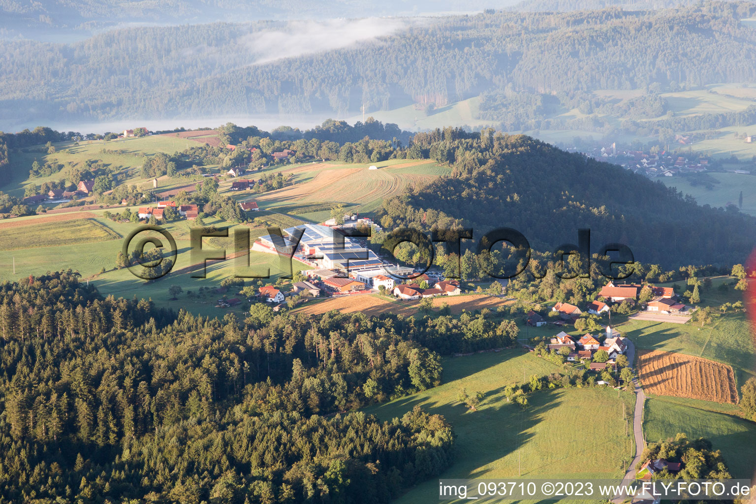 Vue aérienne de Stiersbach à Oberrot dans le département Bade-Wurtemberg, Allemagne