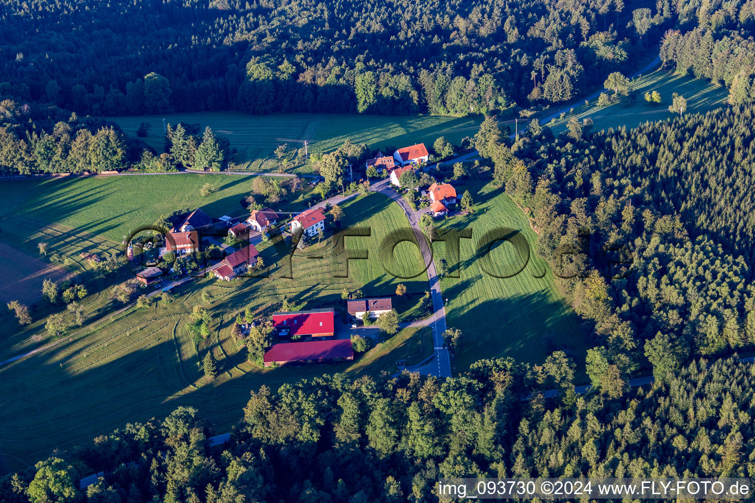 Vue aérienne de Großerlach dans le département Bade-Wurtemberg, Allemagne