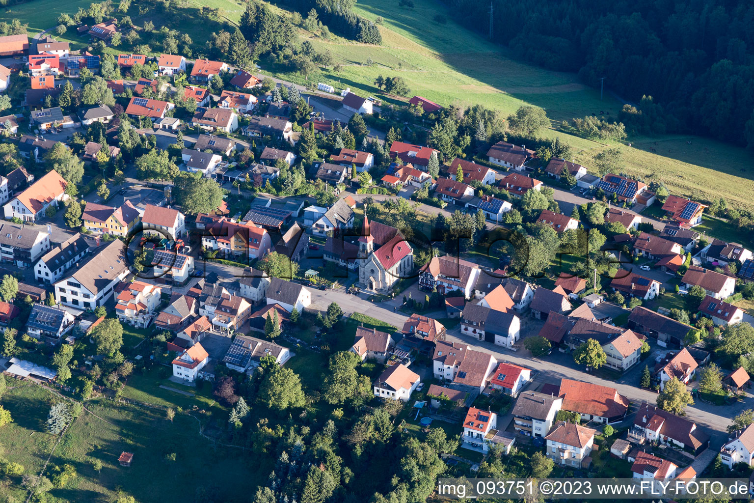 Photographie aérienne de Prevorst dans le département Bade-Wurtemberg, Allemagne