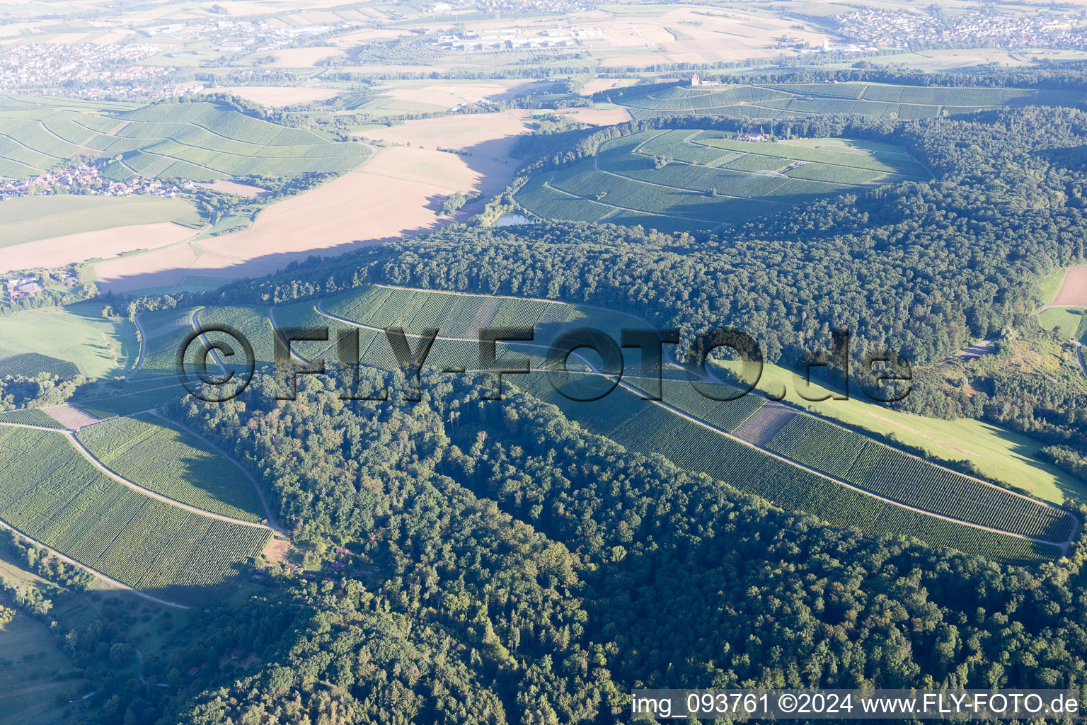 Vue oblique de Beilstein dans le département Bade-Wurtemberg, Allemagne