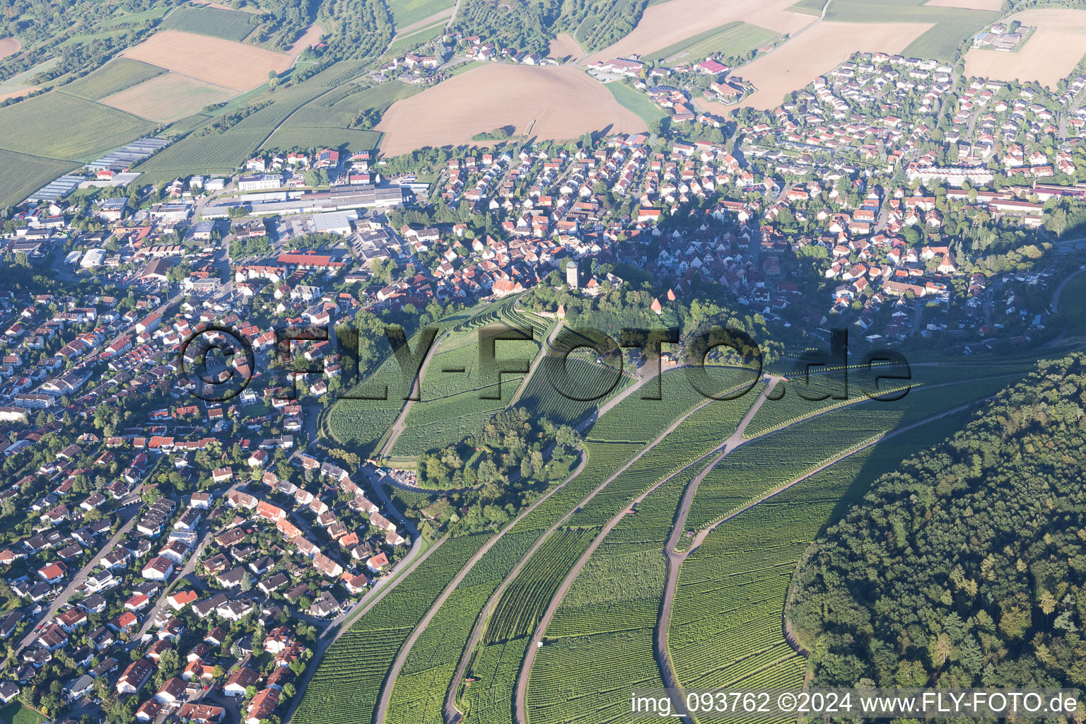 Beilstein dans le département Bade-Wurtemberg, Allemagne d'en haut