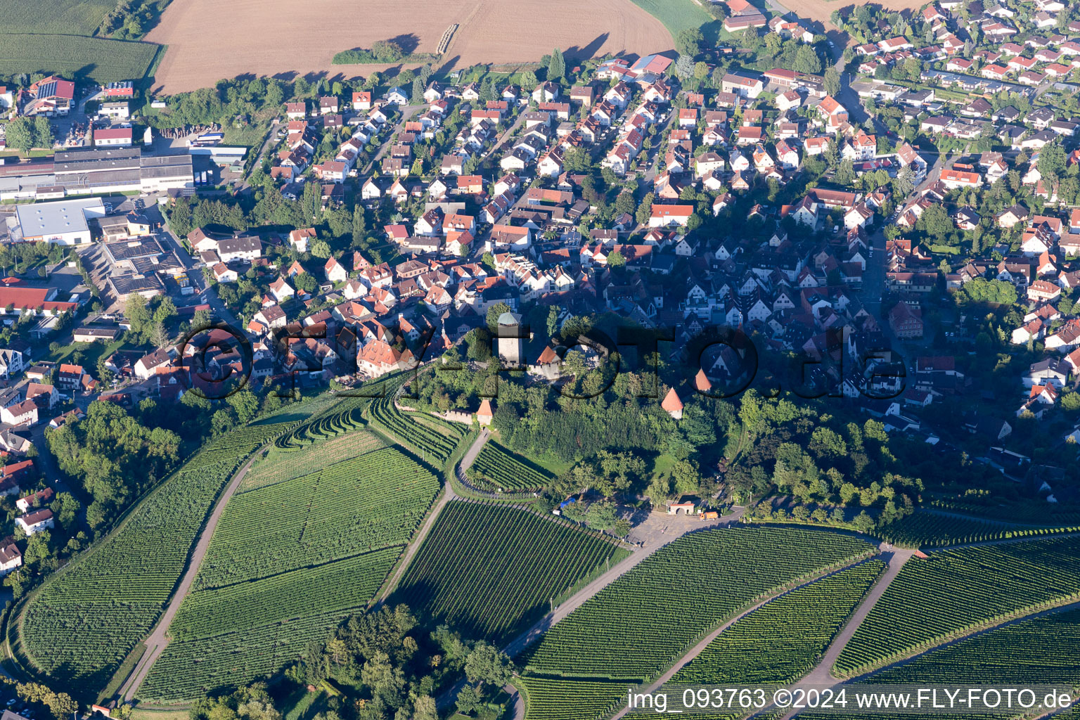 Beilstein dans le département Bade-Wurtemberg, Allemagne hors des airs