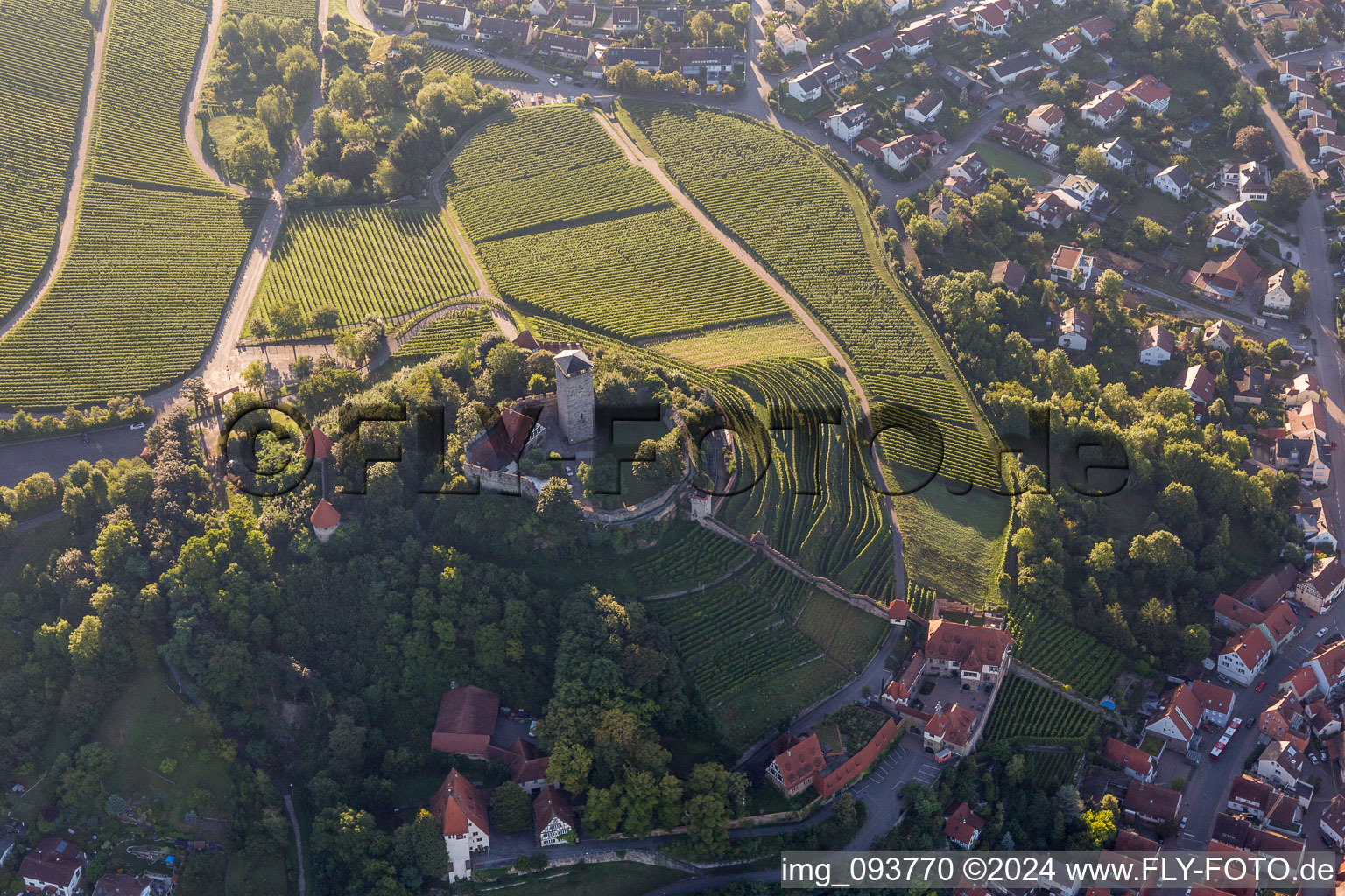 Image drone de Beilstein dans le département Bade-Wurtemberg, Allemagne