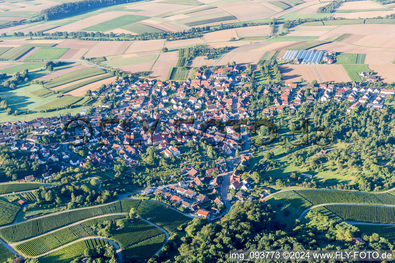 Vue aérienne de Quartier Winzerhausen in Großbottwar dans le département Bade-Wurtemberg, Allemagne