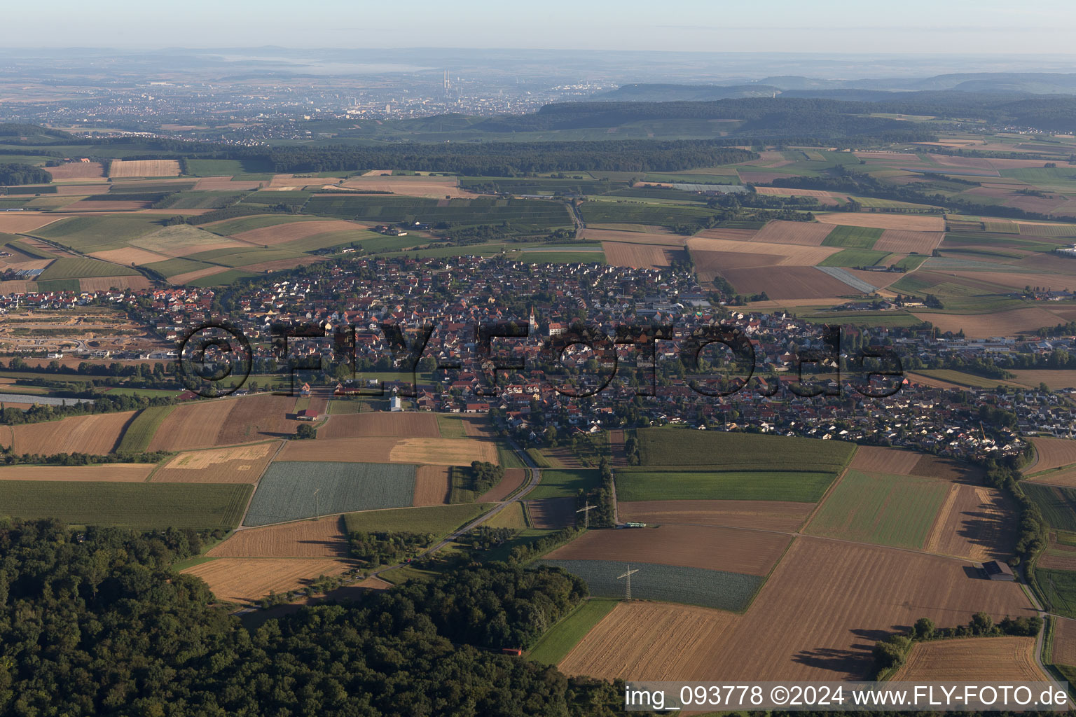 Vue aérienne de Quartier Winzerhausen in Großbottwar dans le département Bade-Wurtemberg, Allemagne