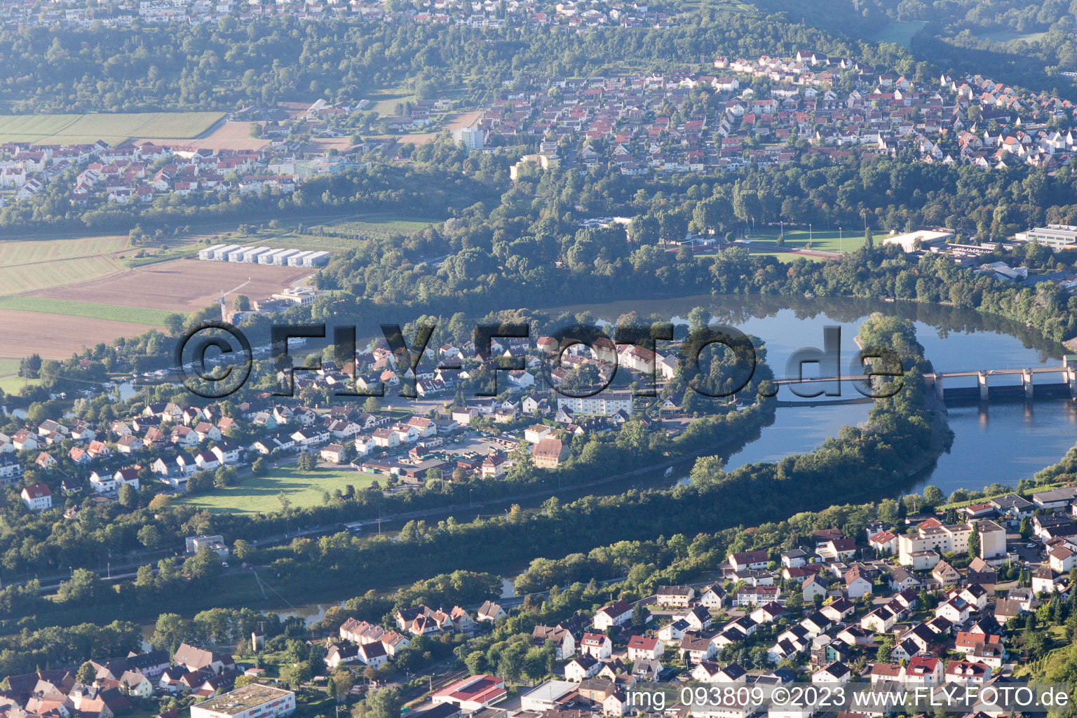 Besigheim dans le département Bade-Wurtemberg, Allemagne d'en haut