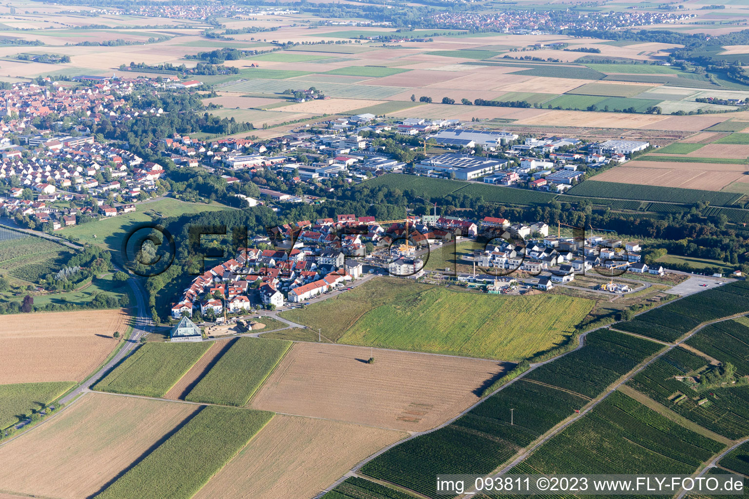 Vue aérienne de Bönnigheim dans le département Bade-Wurtemberg, Allemagne