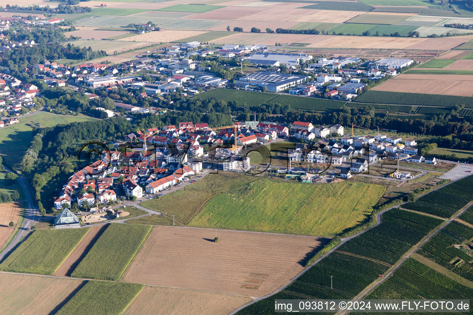 Vue aérienne de Bönnigheim dans le département Bade-Wurtemberg, Allemagne