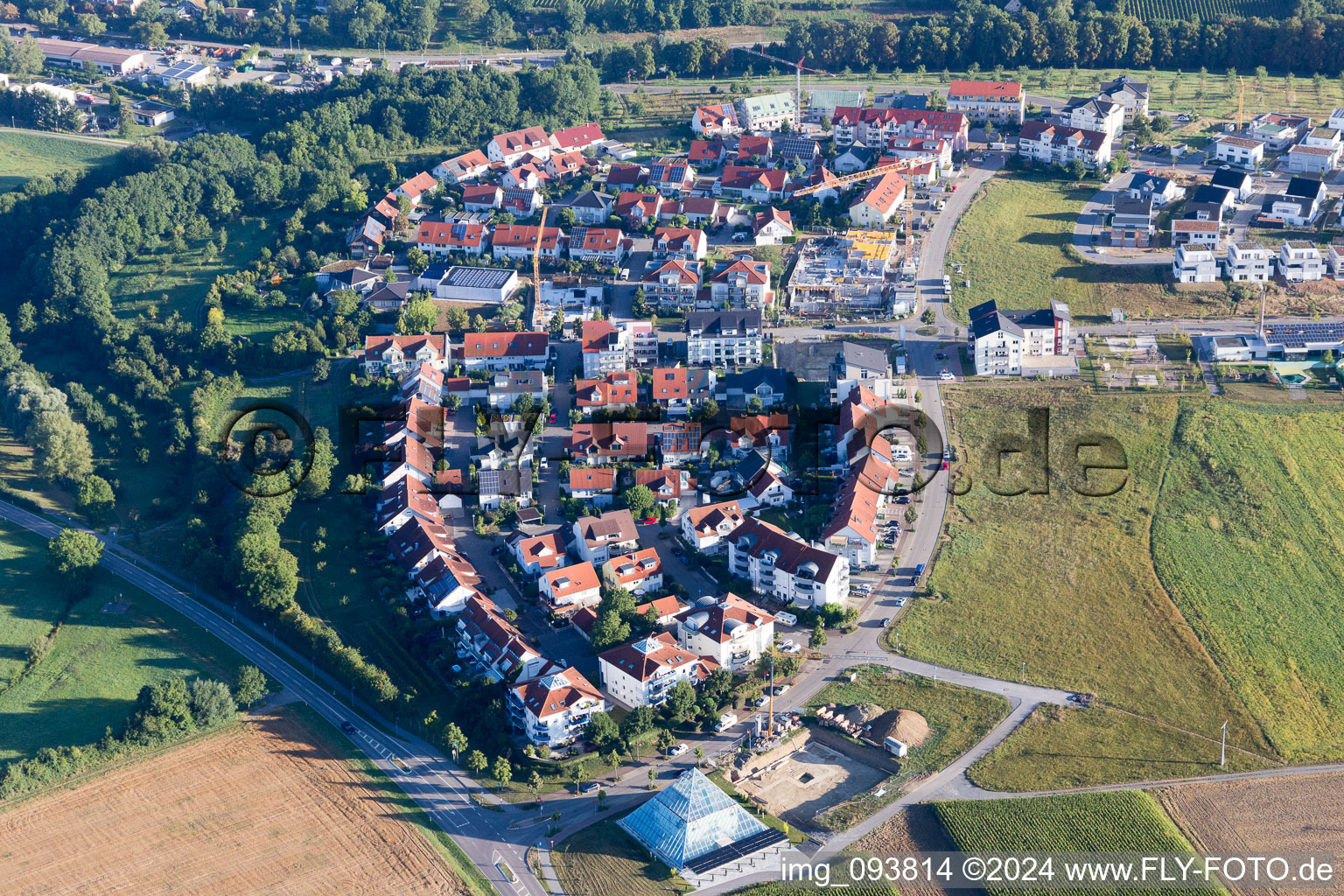 Vue aérienne de Hofen dans le département Bade-Wurtemberg, Allemagne