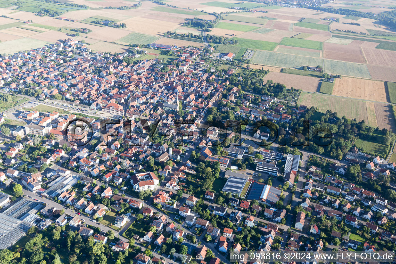 Vue oblique de Bönnigheim dans le département Bade-Wurtemberg, Allemagne