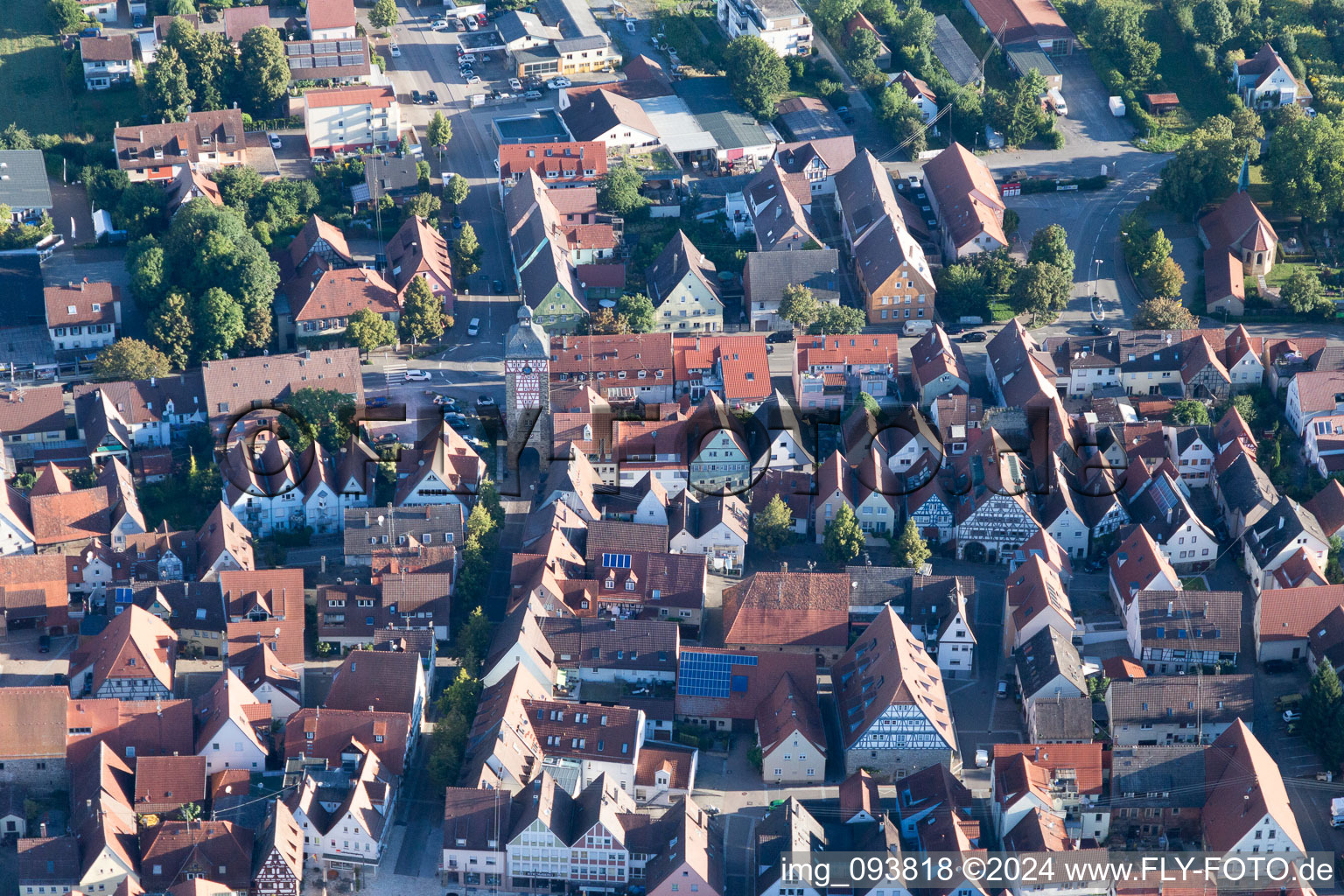 Bönnigheim dans le département Bade-Wurtemberg, Allemagne hors des airs