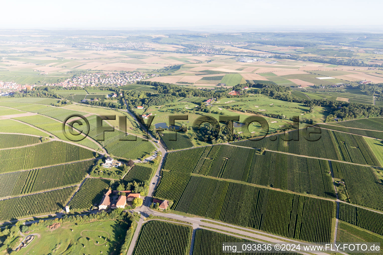 Vue aérienne de Terrain de golf à le quartier Treffentrill in Cleebronn dans le département Bade-Wurtemberg, Allemagne