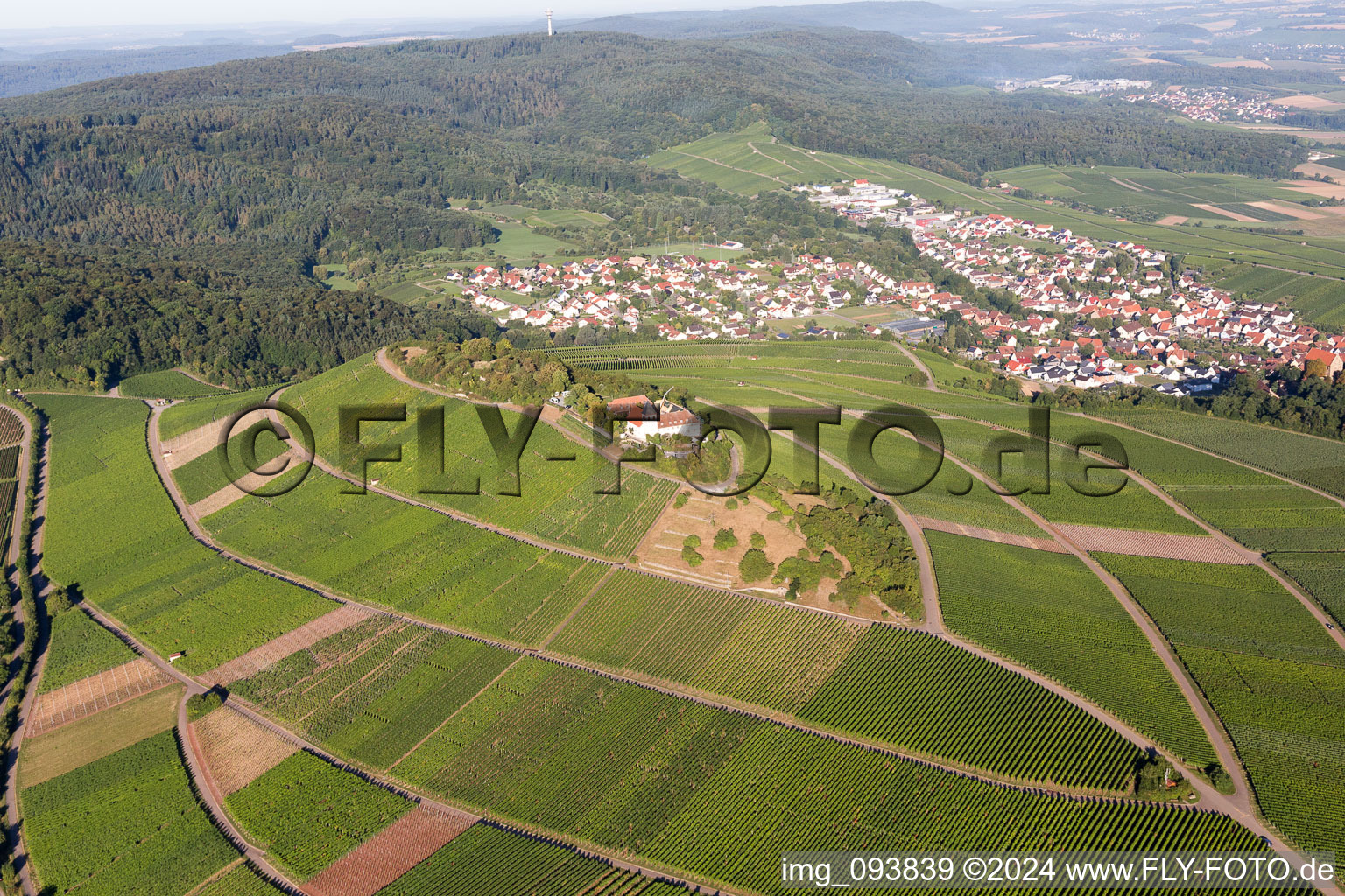 Vue aérienne de Quartier Treffentrill in Cleebronn dans le département Bade-Wurtemberg, Allemagne